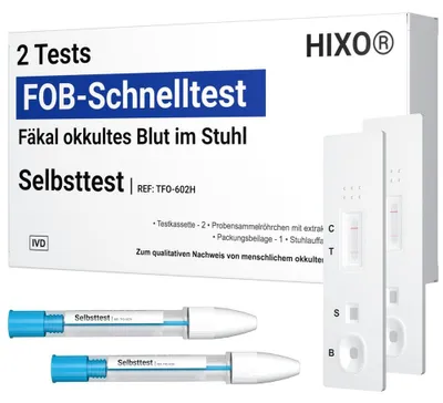 Produktbild von HIXO FOB Darmkrebs Test Schnelltest Stuhl Früherkennung