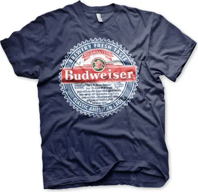 Produktbild von Budweiser American Lager T-Shirt - XX-Large - Navy