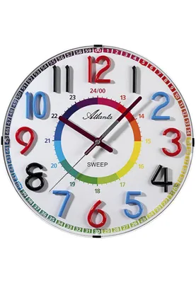 Produktbild von Atlanta 4480/0 Wanduhr für Kinder Kinderwanduhr bunt