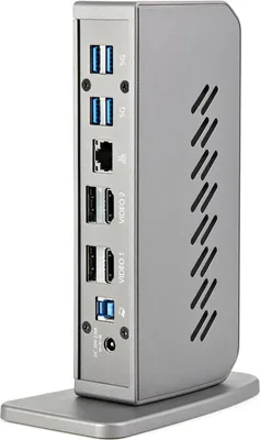 Produktbild von StarTech.com USB-C USB-A-Dock - Hybrid Universal USB 3.0 Dockingstation für USB-C- oder USB-A-Laptop - Dual-Monitor 4K 60Hz HDMI/DisplayPort (DK30A2DHUUE) - Dockingstation - USB - 2 x HDMI, 2 x DP - 1GbE - 40 Watt