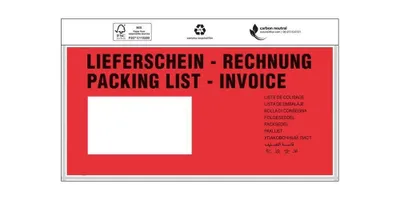 Image de Pochettes pour documents 240 x 110 mm, longues,UE1000