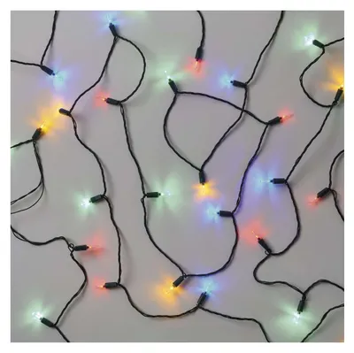 LED vánoční řetěz – tradiční, 26,85 m, venkovní i vnitřní, multicolor