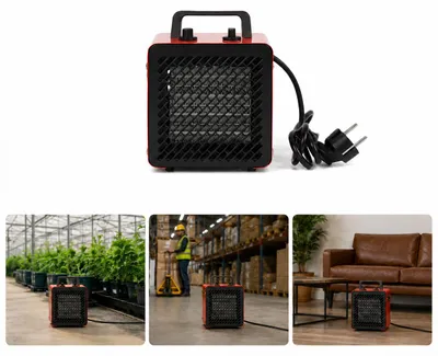 Produktbild von Peviasot Heizlüfter 2000 W Keramikheizlüfter Bauheizer, 3 Stufen, Thermostat, Überhitzungsschutz, 20 m² mit Tragegriff