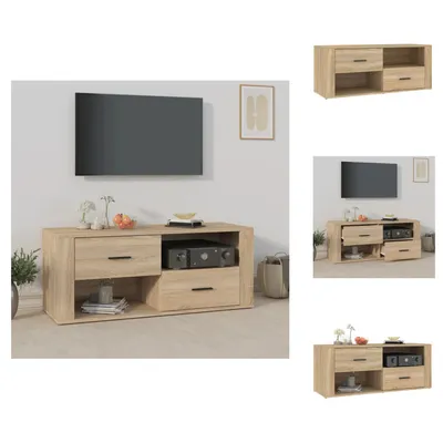 Obrázek produktu pro vidaXL TV skříňka Sonoma dub 100x35x40 cm materiál na bázi dřeva - TV nábytek