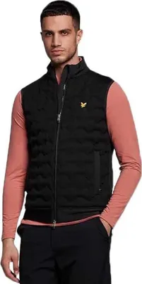 Produktbild von Lyle & Scott Check Quilt Back Fleece Weste Schwarz XL Herren Schwarz XL