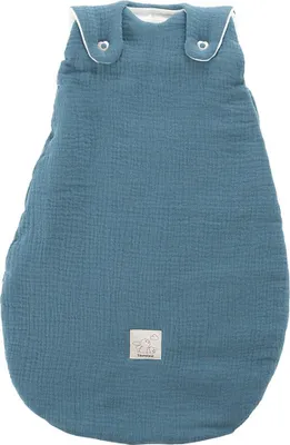 Produktbild von Träumeland Außenschlafsack LIEBMICH Baumwollmusselin jeansblau Größe 56/62