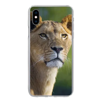 Produktbild von MuchoWow® Handyhülle Schutzhülle Hülle für iPhone Xs Porträt - Löwe - Wild Silikon Softcase Handy Hülle - Handytasche