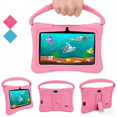 Produktbild von ZELURXX 7 Zoll Kinder Tablet Android 16GB IPS Touchscreen Dual Kamera WLAN Bluetooth Lernspielzeug Kindersicherung Elternkontrolle Rosa