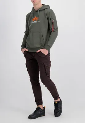 Produktbild von Alpha Industries Stylischer Hoodie Kapuze Eingrifftaschen Logodruck Größe: M