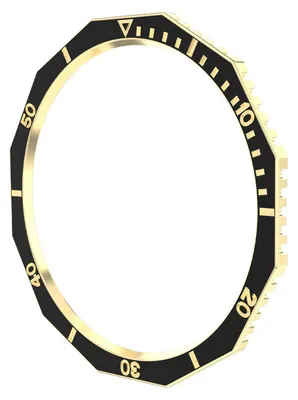 Produktbild von Für Samsung Galaxy Watch 6 Classic 47mm Smartwatch Lünettenring Schwarz / Gold