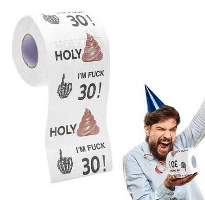 Productafbeelding van Toiletpapier - 3-laags met bedrukking ter gelegenheid van een 30e verjaardag - Grappig artikel voor feestjes - 160 vellen