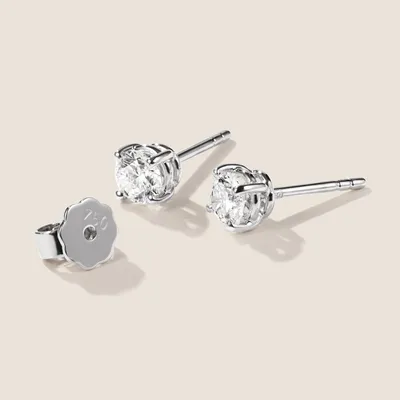 Produktbild von Brillant Diamant Ohrstecker Paar 750/- Weißgold 18 Karat Gold 0,70 ct G/VS1