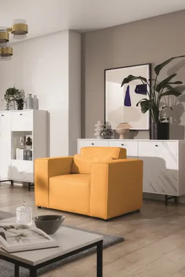 Produktbild von Sessel Designersessel WALDO in Stoff Brooklyn Mostaza