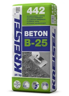 Produktbild von Bodenausgleichsmasse Beton B-25 Kreisel 442, 25 kg, 10–100 mm