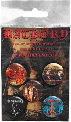 Obrázek produktu pro Bathory - Logo - Sada špendlíků 5 ks PH2324 (jedna velikost) (Pestrobarevné)