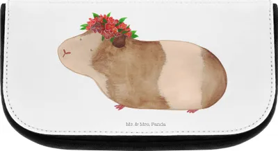 Produktbild von Mr. & Mrs. Panda Kulturbeutel Meerschweinchen Weisheit - Weiß - Geschenk, kulturtäschchen, Blumenkind, Kulturtasche, Motivation, Lustige Sprüche, Organizer, Wunder