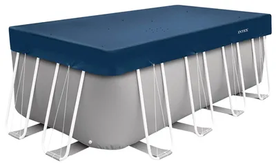Zdjęcie produktu dla Plandeka do basenu INTEX 400 x 200 cm, prostokątna, Deluxe, z 20 cm nadstawką 28079