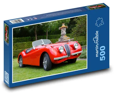 Produktbild von Puzzle 500 Klassischer roter Cabrio im Park - martinpuzzle