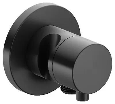 Produktbild von Keuco 3-Wege-Umstellventil IXMO DN 15, UP, mit Griff IXMO Comfort Rosette rund schwarzchrom gebürstet 59548131201