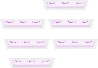 Produktbild von Ledvion 6er Set LED Einbaustrahler Weiss 4.9W RGB CCT dimmbar