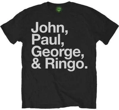 Obrázok produktu pre The Beatles John, Paul, George & Ringo Black M Tričko