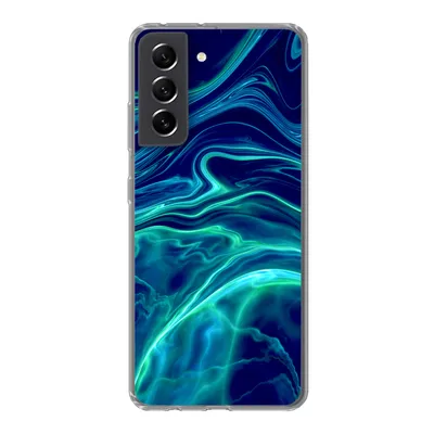 Produktbild von MuchoWow® Handyhülle Schutzhülle Hülle für Samsung Galaxy S21 FE Abstrakt - Wellen - Design Silikon Softcase Handy Hülle - Mobiltelefonhülle