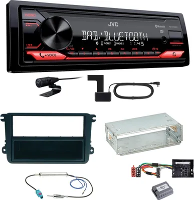 Produktbild von JVC KD-X272DBT Digitalradio USB Einbauset für Golf 5 6 Passat 3C CC B7 Touran