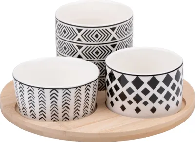 Produktbild von alpina Tapas-Set, 4-teilig, rund, 20x20x8,5 cm