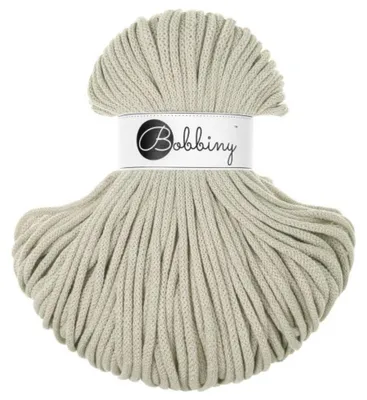 Produktbild von BOBBINY 5 mm Premium Flechtkordel 100 m Garn Häkeln Makramee 50 Farben Farbe Pale Olive