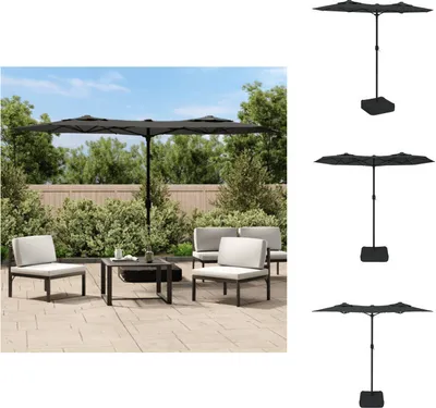 Produktbild von vidaXL Doppelsonnenschirm Anthrazit 316x240 cm -  Sonnenschirme & Sonnenschutze