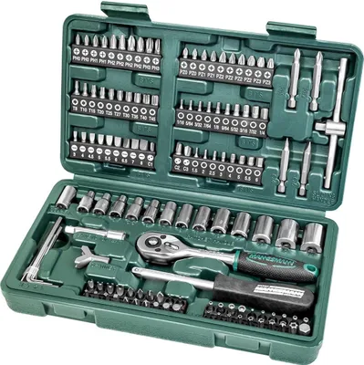 Immagine prodotto di Brüder Mannesmann Steckschlüsselsatz metrisch 1/4" (6.3 mm) 130teilig 29166 (29166)