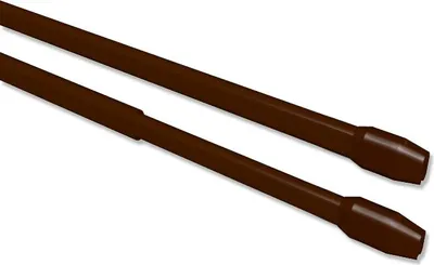 Produktbild von Interdeco Vitragestangen, Scheibenstange Braun, 80-140 cm (Packung 4 Stück)
