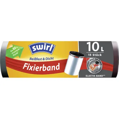 Produktbild von Swirl® 10 l Fixierband-Müllbeutel Reißfest & Dicht