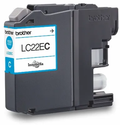 Produktbild von Brother LC22EC - Sehr hohe Ergiebigkeit - Cyan - original - Tintenpatrone - für Brother MFC-J5920DW