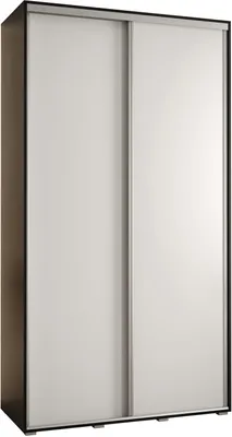 Produktbild von MEBLE KRYSPOL Davos 1 Schrank, zwei Türen - 235,2x140x45 cm - Schwarz Weiß Silber
