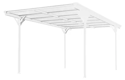 Obrázek produktu pro Hliníkový přístřešek na auto s plochou střechou Westmann Helsinki bílý 503x305x232 cm