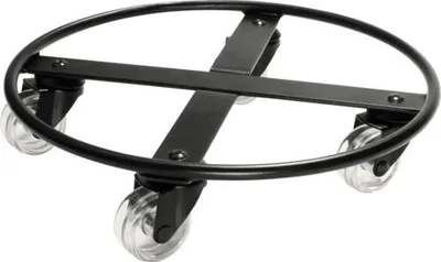 Obrázek produktu pro Podstavec pod květináč pojízdný ocelový Ø 25 cm černý
