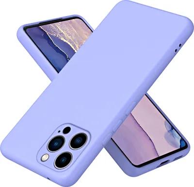 Produktbild von iPhone 15 Pro Max Hülle, Flüssig Silikon Handyhülle Stoßfest Kratzfest Schutzhülle für iPhone 15 Pro Max Lila