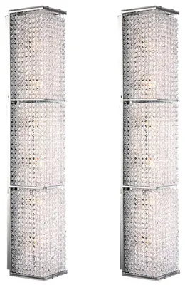 Produktbild von 2er Set Elegante Wandleuchten mit Acrylkristallen