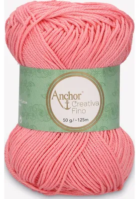 Obrázok produktu pre Anchor Creativa Fino – 100 % bavlnená priadza na háčkovanie a pletenie (farba 00409)