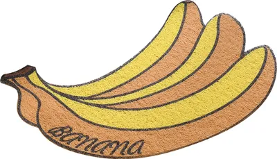 Productafbeelding van Kattenbakmat, fruitvorm, antislip, flexibel, gemakkelijk schoon te maken, voeropvangmat voor katten, banaanvorm, 40x60 cm