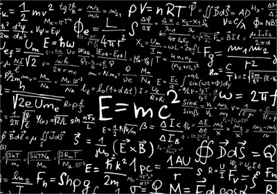 Produktbild von Wallario Poster - Mathematische Formeln  Relativitätstheorie, Kunstdruck Größe: 70 x 100 cm
