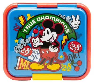 Image de Disney Mickey Mouse Boîte à goûter pour enfants - Boîte à déjeuner Boîte à goûter scolaire
