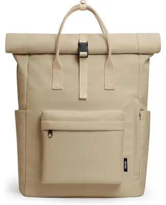 Produktbild von Tagesrucksack mit Laptopfach, Uni, Rolltop, Wasserdicht, Khaki, 28x12x40cm