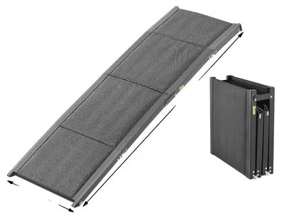 Produktbild von Hunderrampe, rutschfeste Oberfläche, tragbares Klappdesign, 63x17inch