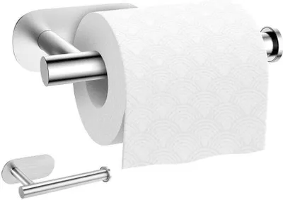 Image de Porte-papier hygiénique en acier inoxydable, adhésif