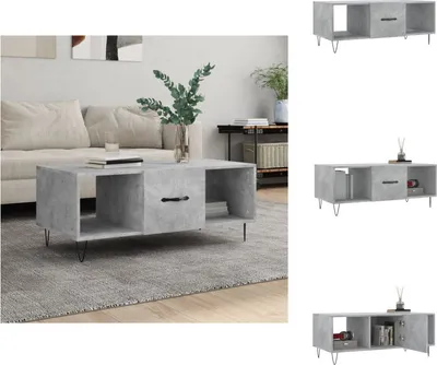 Obrázok produktu pre vidaXL Konferenčný stolík betón sivý 102x50x40 cm materiál na báze dreva - Konferenčné stolíky