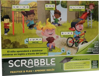 Image de Mattel Scrabble GGB31 Apprendre l'anglais - Version espagnole pour enfants