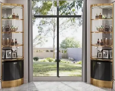 Produktbild von Vitrine Weinvitrine Weinlagerregal Weinschrank Weinmöbel Weinregalvitrine
