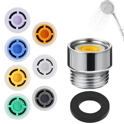 Imagen del producto de Restricor de flujo para ducha, 4-12 l/min, con rosca de 1/2 pulgada, para cabezal de ducha